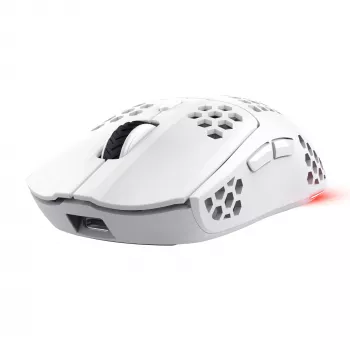 Trust GXT 929 Helox bezvadu spēļu pele, optiskā, 4800 DPI, balta