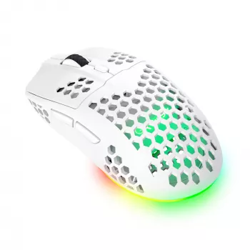 Trust GXT 929 Helox bezvadu spēļu pele, optiskā, 4800 DPI, balta