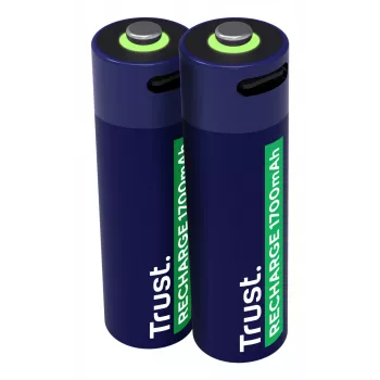 Trust 25584 uzlādējama AA baterija, 2 gab., USB-C