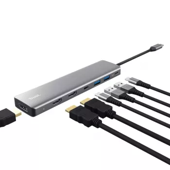 Trust 25661 USB Type-C centrmezgls alumīnija korpusā