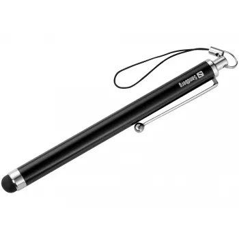 Sandberg Touchscreen Stylus Pildspalva Saver, Universāla, Jebkurš zīmols, Melna, Sudraba, Metāls, Gumija, 1 gab., 100 mm