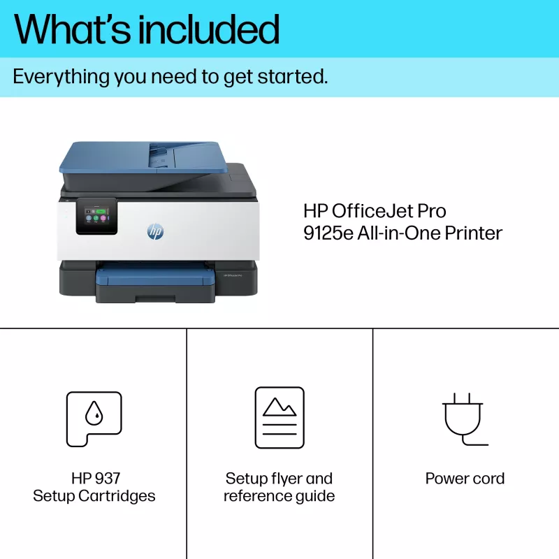 HP OfficeJet Pro 9125e Bezvadu Daudzfunkciju Krāsu Printeris, Instant Ink, Divpusēja Druka