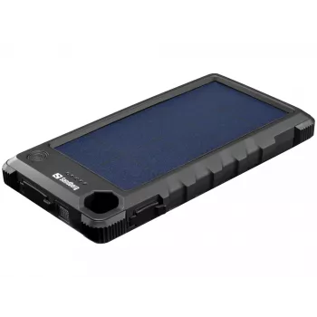 Sandberg Outdoor Saules Powerbank 10000, 10000 mAh, Melns