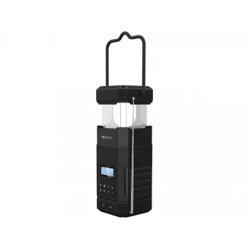 Sandberg Survivor Lantern All-in1 10000 — bateriju darbināma kempinga laterna, melna, IPX5, LED, USB-C, akumulators