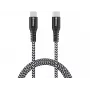 Sandberg Survivor USB-C kabelis 1M 100W, 1 m, USB C, USB C, USB 2.0, Melns, Pelēks