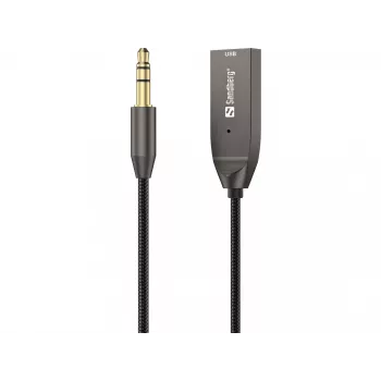 Sandberg Wireless Audio Link USB, Bluetooth uztvērējs, A2DP, AVRCP, HFP, 10 m, Melns