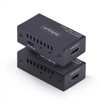 StarTech.com HDMI pagarinātājs pa CAT5e/CAT6, 4K 60Hz, līdz 60m, raidītāja un uztvērēja komplekts, barošana pa kabeli, kompakts korpuss