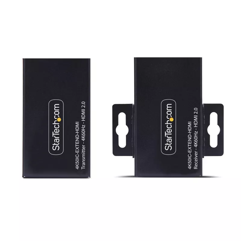 StarTech.com HDMI pagarinātājs pa CAT5e/CAT6, 4K 60Hz, līdz 60m, raidītāja un uztvērēja komplekts, barošana pa kabeli, kompakts korpuss