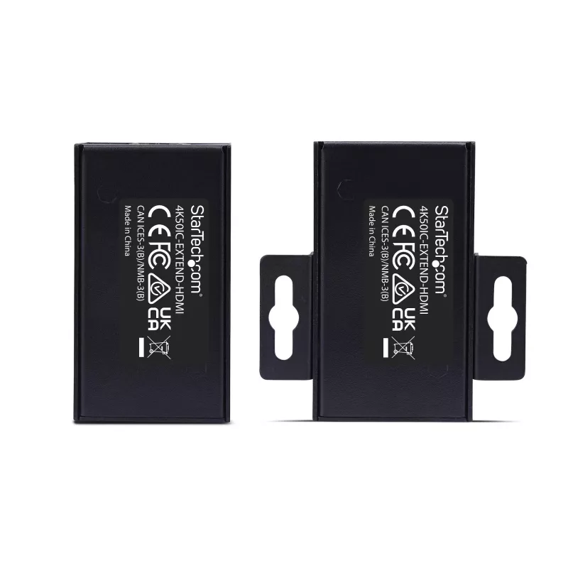StarTech.com HDMI pagarinātājs pa CAT5e/CAT6, 4K 60Hz, līdz 60m, raidītāja un uztvērēja komplekts, barošana pa kabeli, kompakts korpuss