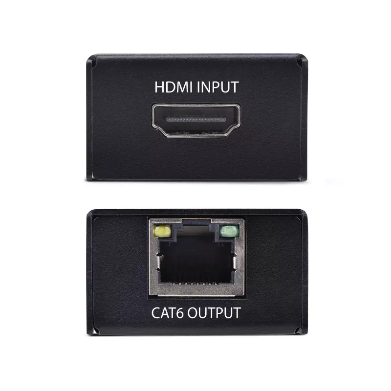 StarTech.com HDMI pagarinātājs pa CAT5e/CAT6, 4K 60Hz, līdz 60m, raidītāja un uztvērēja komplekts, barošana pa kabeli, kompakts korpuss