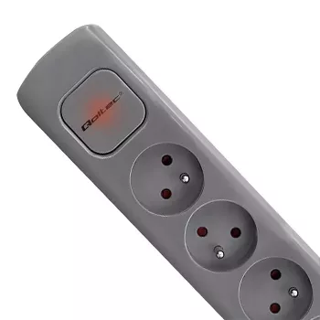 Pagarinātājs Qoltec 50275 1.8m 5 kontaktligzdas Iekštelpām Pelēks