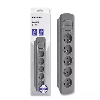 Pagarinātājs Qoltec 50275 1.8m 5 kontaktligzdas Iekštelpām Pelēks