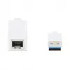 Manhattan USB-A Gigabit tīkla adapteris, balts, 10/100/1000 Mbps, USB 3.0, Ethernet, RJ45, trīs gadu garantija