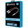 Sandberg pārveidotājs austiņām Dual-Single, 3.5mm TRS, vīrišķais, sievišķais, Balts