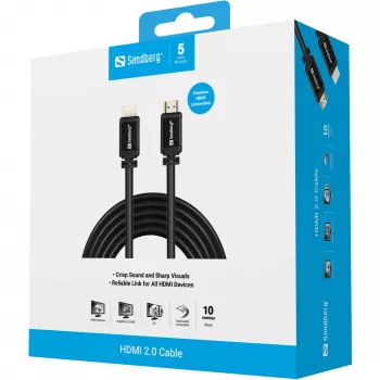 Sandberg HDMI 2.0 kabelis 19M-19M, 10m