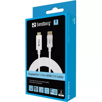 Sandberg DisplayPort 1.4-HDMI 4K60Hz 2m kabelis