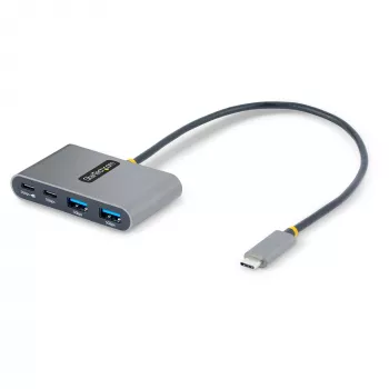 StarTech.com 4-Portu USB-C centrmezgls ar 100W PD caurlaidību - 2x USB-A + 2x USB-C - USB 3.0 5Gbps - 30cm kabelis - Pārnēsājams USB-C uz USB-A/C centrmezgls