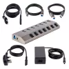 StarTech.com 7-Portu USB-C Centrmezgls ar Individuāliem Ieslēgšanas/Izslēgšanas Slēdžiem, USB 3.0 5Gbps Paplašināšanas Centrmezgls ar Barošanas Avotu, Galddatora/Portatīvā USB-C uz USB-A Centrmezgls, USB Type C Centrmezgls ar BC 1.2