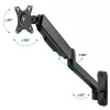 Techly ICA-LCD G112E pagriežams sienas turētājs ar gāzes amortizatoru, 1 ekrānam 17-32 collas (43-81,3 cm), 9 kg