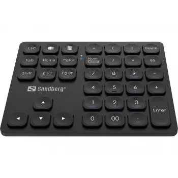 Ciparu tastatūra Sandberg Wireless Numeric Keypad Pro, membrānas, 36 taustiņi