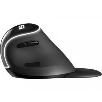 Sandberg Wireless Vertical Mouse Pro, vertikāla pele, optiska, RF bezvadu, 1600 DPI, melna