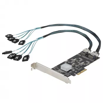 StarTech.com 8 Portu SATA PCIe Karte - PCI Express 6Gbps SATA Paplašināšanas Adaptera Karte ar 4 Kontrolieriem - SATA PCIe Kontroliera Karte - PCI-e x4 Gen 2 uz SATA III - SATA HDD/SSD