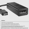 HP 8Y8Y1AA G2 adapteris no USB-C uz DisplayPort, 8K (7680 x 4320), melnā krāsā