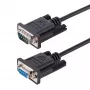 StarTech.com 3m RS232 Serial Null Modema kabelis, krosovers kabelis ar Al-Mylar ekranējumu, DB9 sievišķais-uz-vīrišķo, saderīgs ar DTE ierīcēm, melns