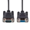 StarTech.com 3m RS232 Serial Null Modema kabelis, krosovers kabelis ar Al-Mylar ekranējumu, DB9 sievišķais-uz-vīrišķo, saderīgs ar DTE ierīcēm, melns