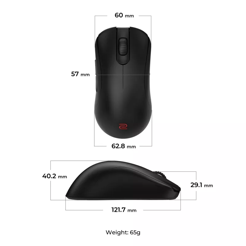 ZOWIE ZA13-DW pele Gaming Right-hand RF Wireless 3200 DPI