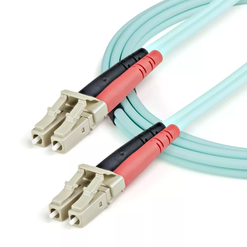 StarTech.com 1m (3ft) LC/UPC uz LC/UPC OM3 daudzmodu optiskās šķiedras kabelis, pilns duplekss 50/125µm, 100G, zemi zudumi, LSZH
