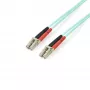 StarTech.com 2m (6ft) LC/UPC-LC/UPC OM3 daudzmodu optiskās šķiedras kabelis, pilns duplekss 50/125µm, 100G, zems ievietošanas zudums, LSZH