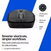 HP 700 uzlādējama bezvadu pele, abpusēja, RF bezvadu + Bluetooth, 6000 DPI, melna