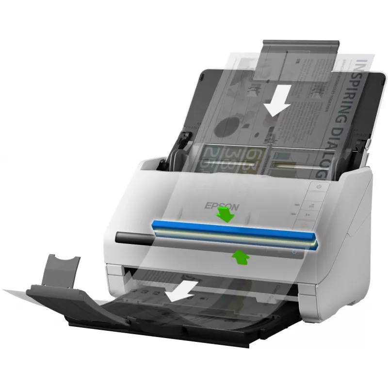 Epson WorkForce DS-530 II loksnes skeneris 600 x 600 DPI A4 Melns, Balts