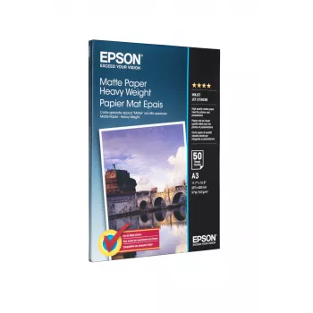 Epson Matte Paper Heavy Weight, DIN A3, 167g/m², 50 loksnes, matēts