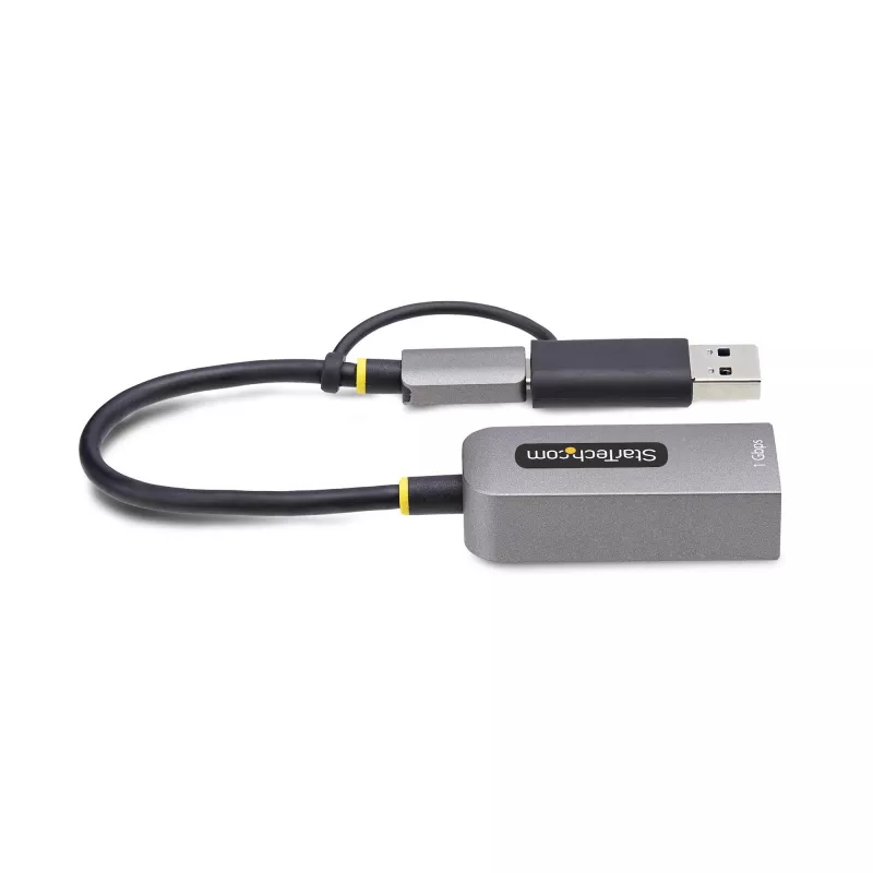 StarTech.com USB-C uz Ethernet adapteris ar USB-A dongli, 10/100/1000Mbps, USB 3.0 uz Gigabit Ethernet tīkla adapteris, 6in/15cm pievienots kabelis, USB GbE adapteris
