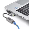 StarTech.com USB-C uz Ethernet adapteris ar USB-A dongli, 10/100/1000Mbps, USB 3.0 uz Gigabit Ethernet tīkla adapteris, 6in/15cm pievienots kabelis, USB GbE adapteris