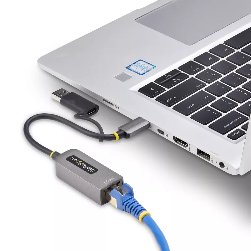 StarTech.com USB-C uz Ethernet adapteris ar USB-A dongli, 10/100/1000Mbps, USB 3.0 uz Gigabit Ethernet tīkla adapteris, 6in/15cm pievienots kabelis, USB GbE adapteris