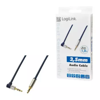Audio kabelis LogiLink 3,5 mm – 3,5 mm 1 m zils
