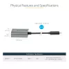 StarTech.com USB-C uz DisplayPort adapteris - 8K/4K 60Hz USB-C uz DisplayPort 1.4 adapteris - USB Type-C uz DP monitora video pārveidotājs - saderīgs ar Thunderbolt 3 - ar 30cm garu kabeli