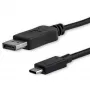 StarTech.com 1m USB-C uz DisplayPort 1.2 kabelis 4K 60Hz - USB-C uz DisplayPort adaptera kabelis - HBR2 - USB Type-C DP Alt Mode uz DP monitora video kabelis - Darbojas ar Thunderbolt 3 - Melns