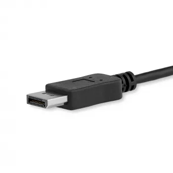 StarTech.com 6ft/1.8m USB-C uz DisplayPort 1.2 kabelis 4K 60Hz - USB-C uz DisplayPort adaptera kabelis HBR2 - USB Type-C DP Alt režīms uz DP monitora video kabelis - Darbojas ar Thunderbolt 3 - Melns