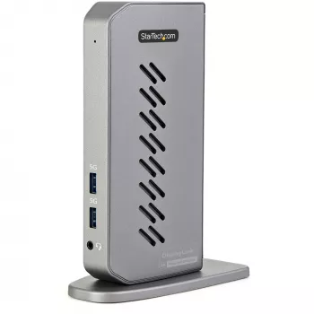 StarTech.com universāla USB-C un USB-A dokstacija - hibrīda USB 3.0 dokstacija USB-C vai USB-A klēpjdatoriem - divi 4K 60Hz HDMI/DisplayPort monitori - 6x USB-A, GbE - USB 3.1 Gen 1 - Windows/Mac