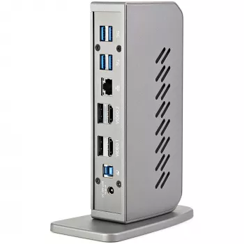 StarTech.com universāla USB-C un USB-A dokstacija - hibrīda USB 3.0 dokstacija USB-C vai USB-A klēpjdatoriem - divi 4K 60Hz HDMI/DisplayPort monitori - 6x USB-A, GbE - USB 3.1 Gen 1 - Windows/Mac