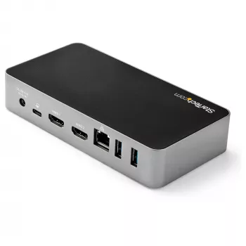 StarTech.com USB-C doku - Divu monitoru 1080p HDMI klēpjdatora dokstacija - 65W barošanas padeve - 1x USB-C, 3x USB-A, Ethernet - Divu video displeju USB 3.1 Gen 1 Type-C doku - Mac un Windows