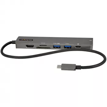 StarTech.com USB-C daudzportu adaptera centrmezgls, USB-C uz 4K 60Hz HDMI, Gigabit Ethernet un 100W klēpjdatora uzlāde Macbook Pro / Air un Windows