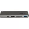 StarTech.com USB-C daudzportu adapteris MacBook Pro/Air - USB Type-C uz 4K HDMI, 100W Power Delivery caurlaide, SD/MicroSD slots, 2 portu USB 3.0 centrmezgls - portatīvā USB-C mini dokstacija