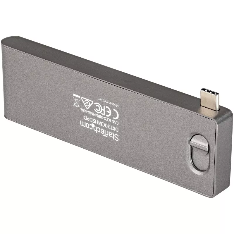 StarTech.com USB-C daudzportu adapteris MacBook Pro/Air - USB Type-C uz 4K HDMI, 100W Power Delivery caurlaide, SD/MicroSD slots, 2 portu USB 3.0 centrmezgls - portatīvā USB-C mini dokstacija