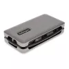 StarTech.com USB-C daudzportu adapteris - 4K 60Hz HDMI/DP - 3 portu USB centrmezgls - 100W barošanas pārvade - GbE - ceļojumu mini dokstacija ar uzlādi - 1 pēdas/30cm aptinams kabelis
