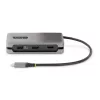 StarTech.com USB-C daudzportu adapteris - 4K 60Hz HDMI/DP - 3 portu USB centrmezgls - 100W barošanas pārvade - GbE - ceļojumu mini dokstacija ar uzlādi - 1 pēdas/30cm aptinams kabelis
